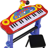 Music World' Electronic Kids Keyboard with Microphone, Stand & Stool
