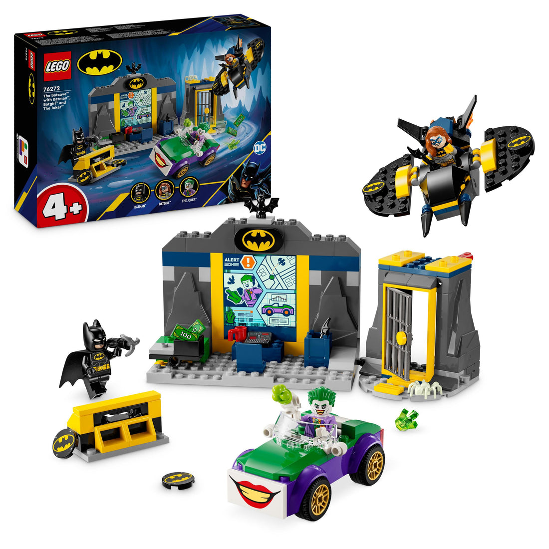 كهف الوطواط™ مع الرجل الوطواط والفتاة الوطواط™ والجوكر™ 76272 من LEGO® DC Batman™
