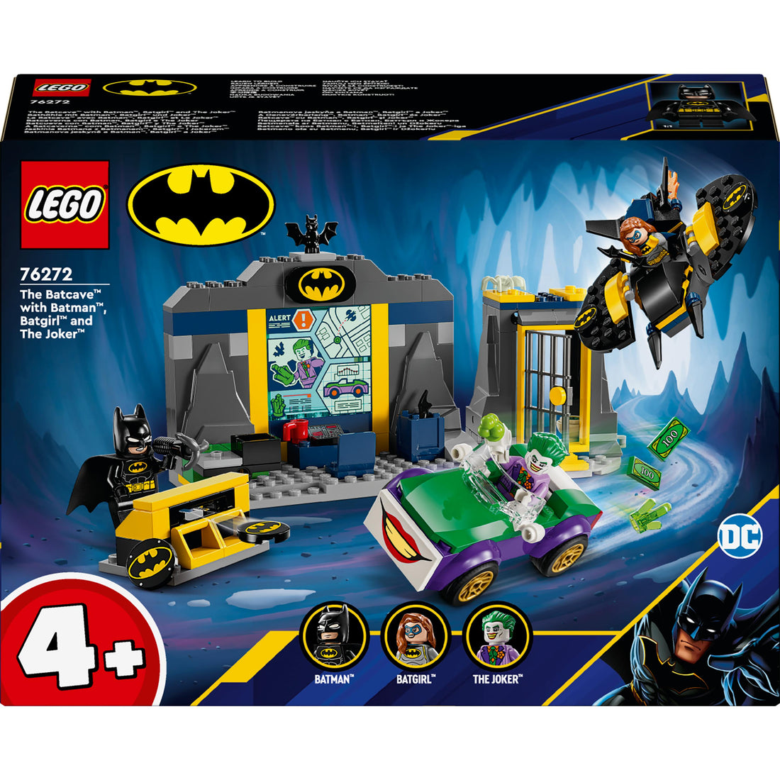 كهف الوطواط™ مع الرجل الوطواط والفتاة الوطواط™ والجوكر™ 76272 من LEGO® DC Batman™