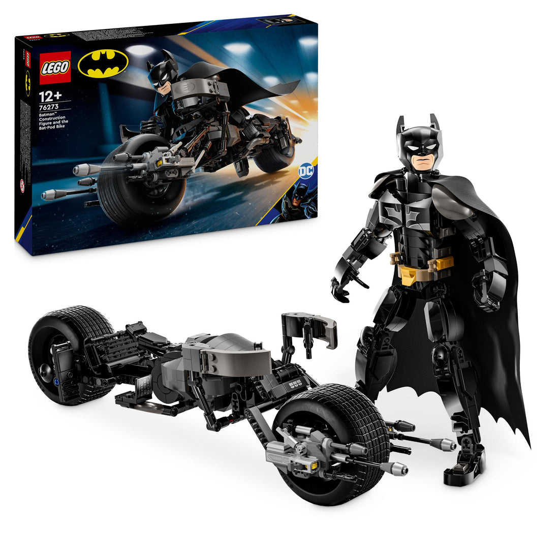 شخصية الرجل الوطواط™ القابلة للبناء ودراجة الوطواط 76273 من LEGO® DC Batman™