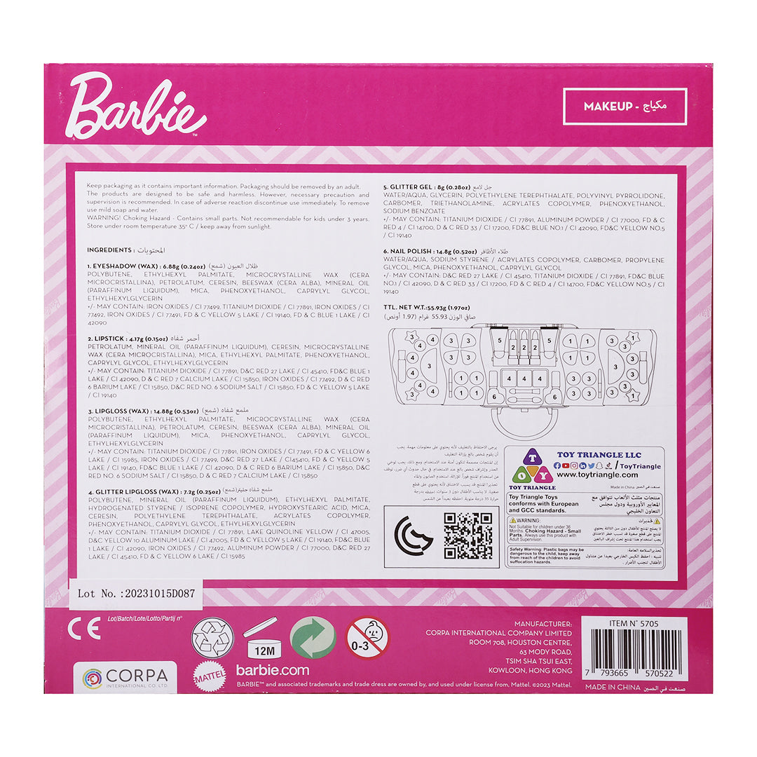 Barbie 5 Decks Sliding Handbag Makeup