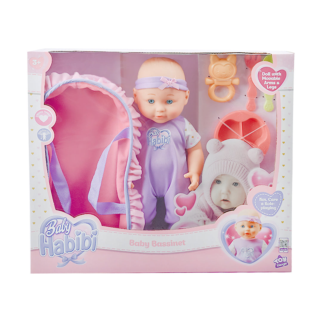 دمية بيبي حبيبي - مجموعة سرير الدمية
  قياس 14 إنشاً.