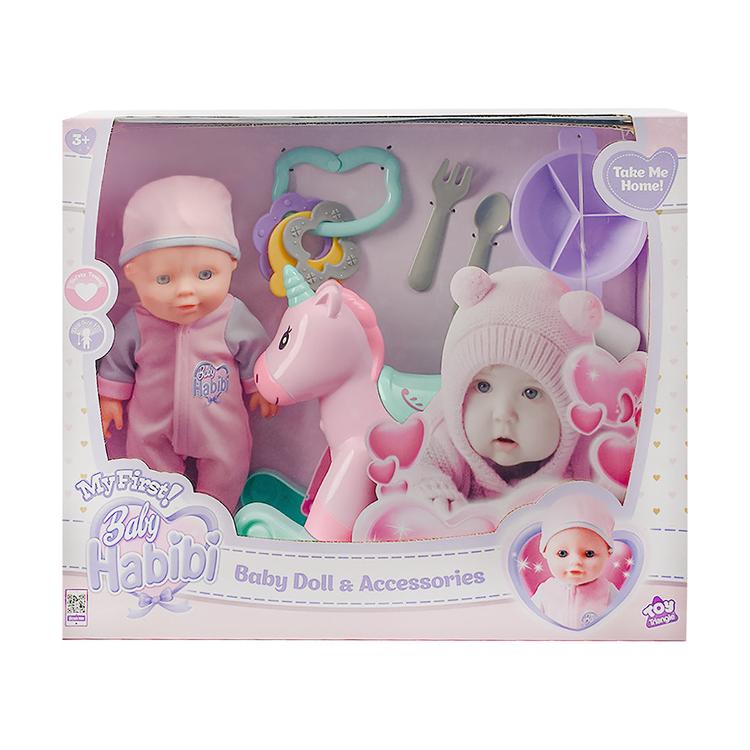 دمية بيبي حبيبي - دمية مع الإكسسوارات.
/
دمية بيبي حبيبي - مجموعة إكسسوارات الدمية
 10 إنشاً (الأولى)