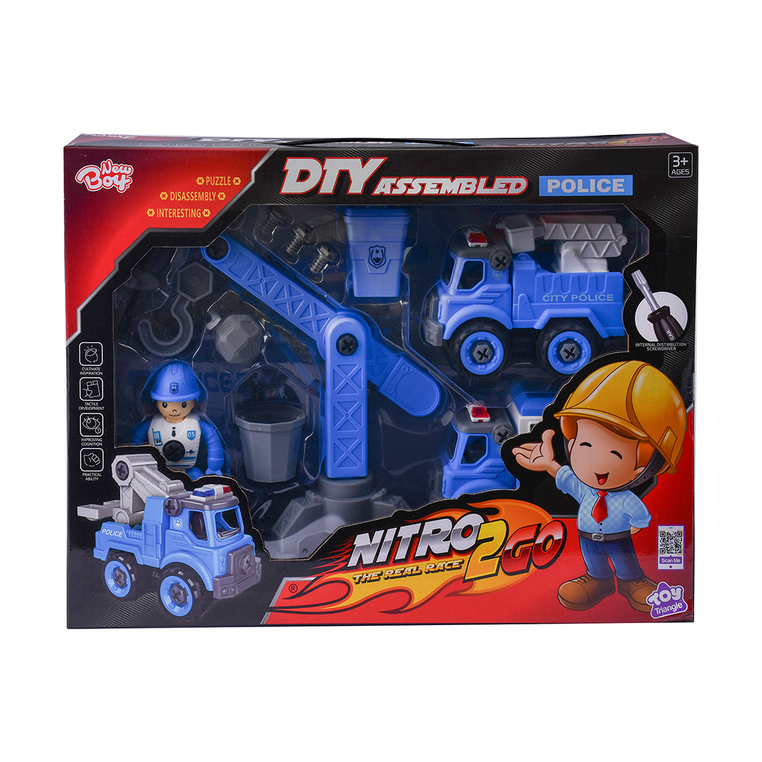 نايترو تو غو - أسيمبلنغ كار سيت 
بوليس (11 قطعة).
/
نايترو تو غو - مجموعة سيارة الشرطة (11 قطعة).