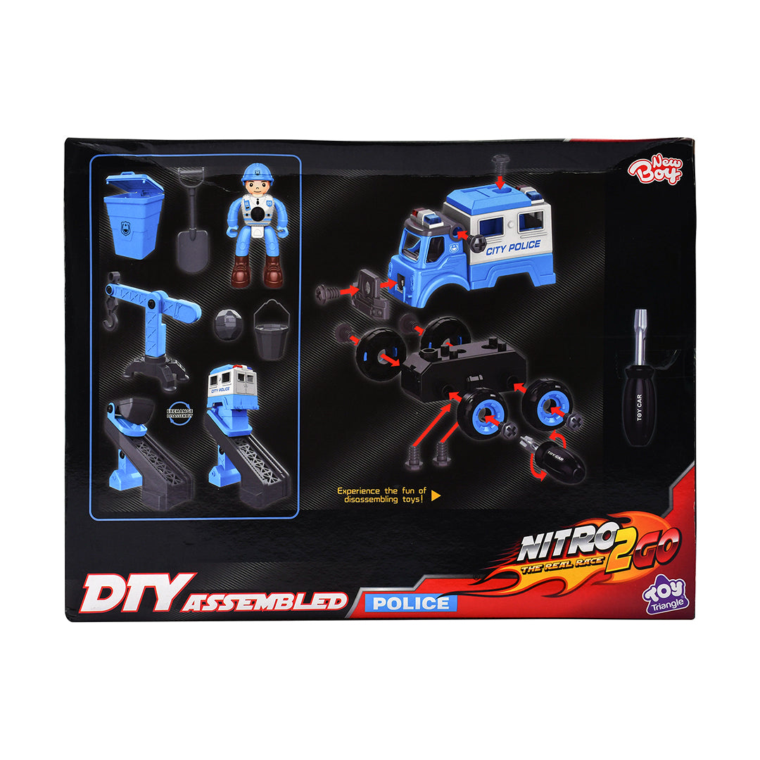 نايترو تو غو - أسيمبلنغ كار سيت 
بوليس (11 قطعة).
/
نايترو تو غو - مجموعة سيارة الشرطة (11 قطعة).