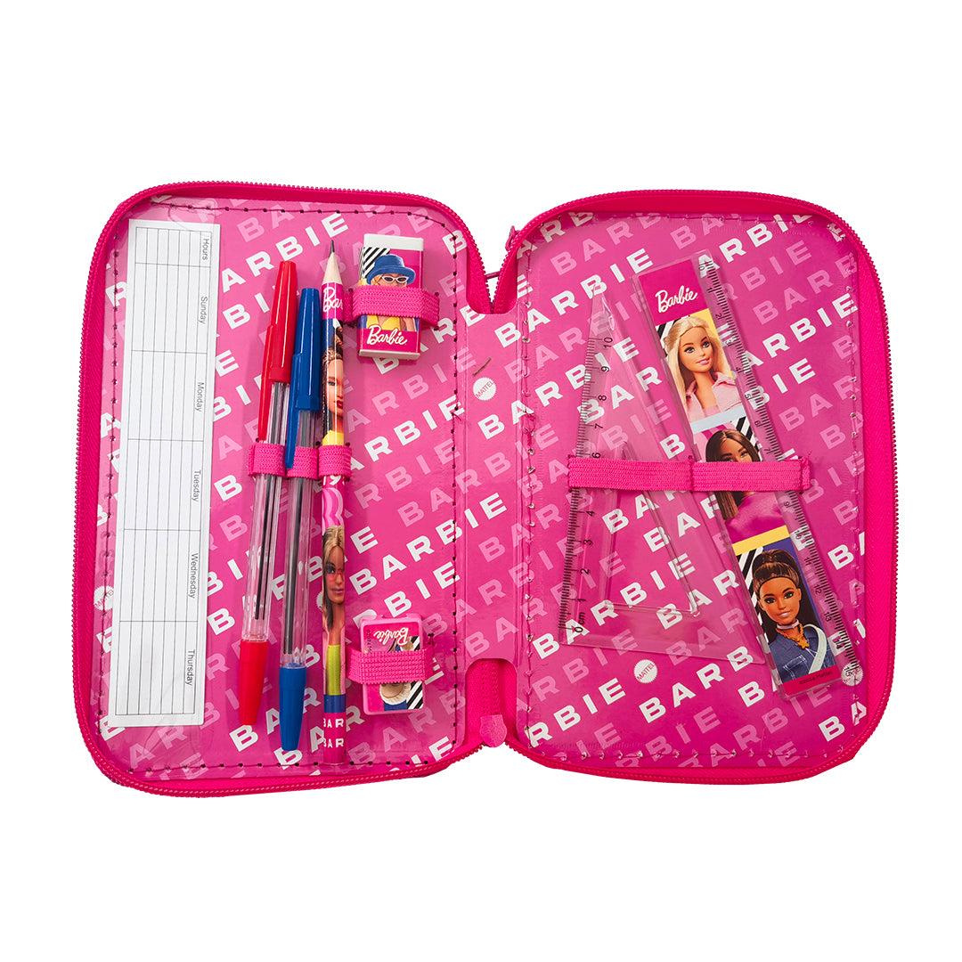 Barbie 3 Zippers Pencil Case