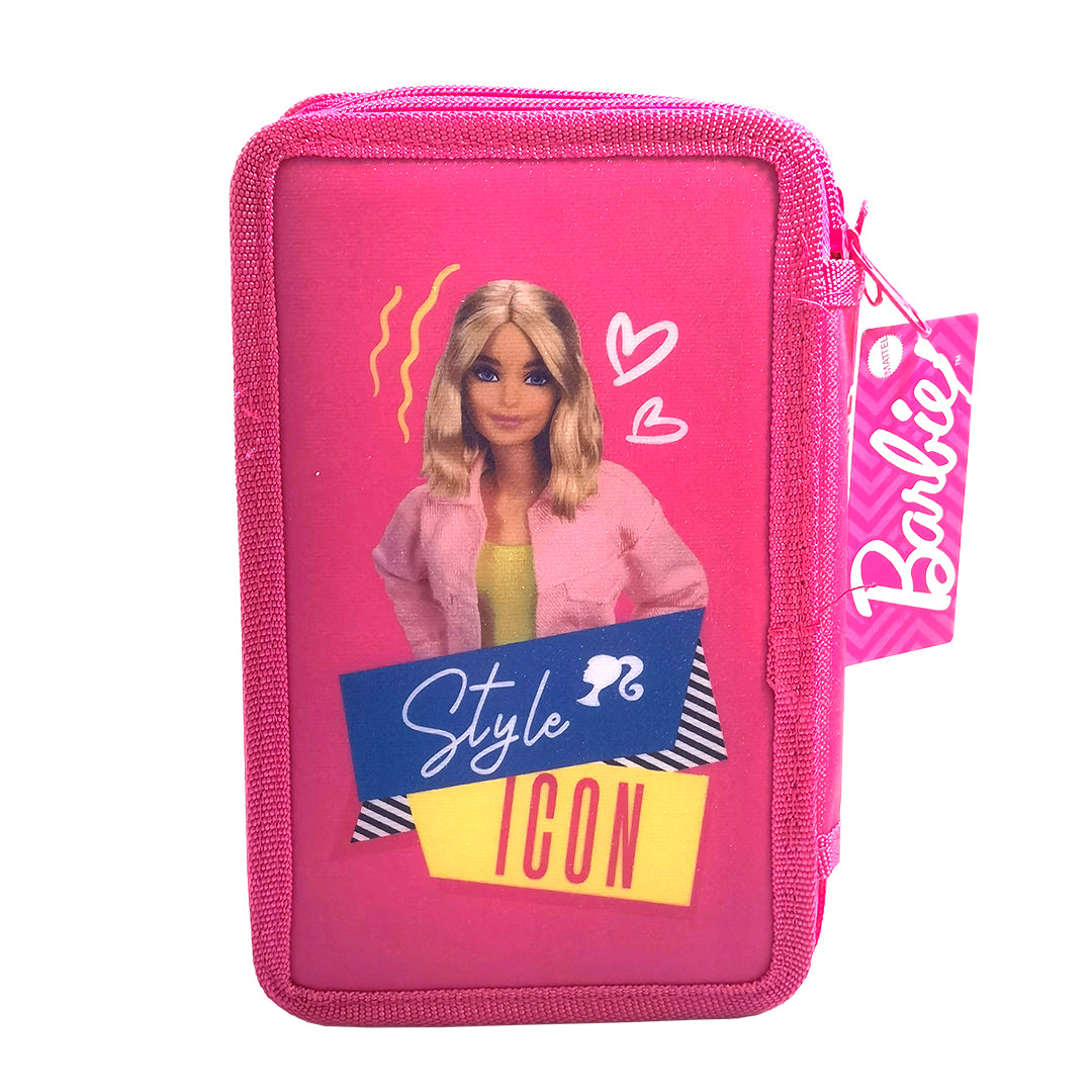 Barbie 3 Zippers Pencil Case