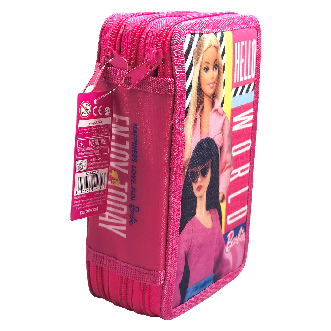 Barbie 3 Zippers Pencil Case