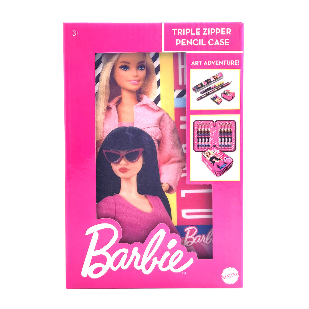 Barbie 3 Zippers Pencil Case