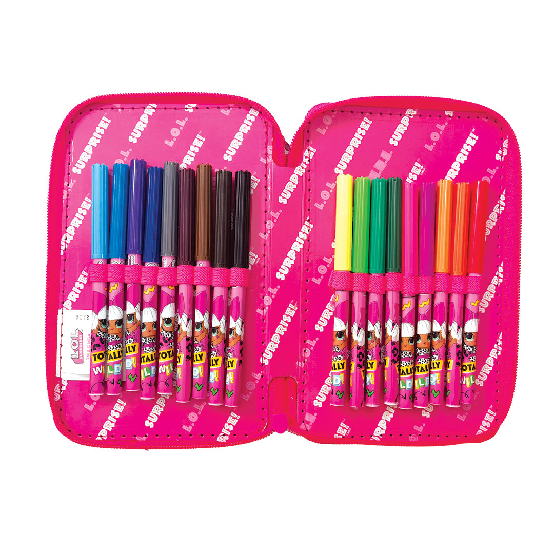 LOL Surprise OMG 3 Zippers Pencil Case