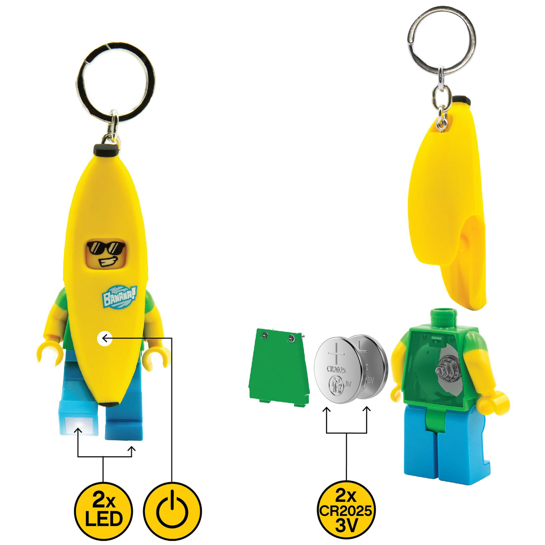 Lego IQ Minifigures Keychain Light Buffet