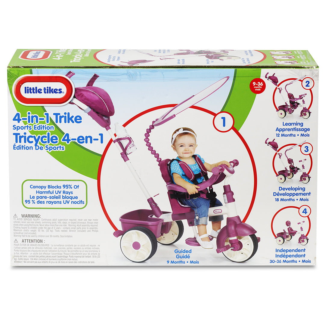 Little Tikes 4-in-1 Sports Edition Trike (Pink/White)