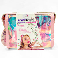 Lukky Beauty Design Small Cosmetic Case w/ Plush Key Chain