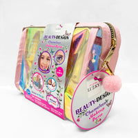 Lukky Beauty Design Small Cosmetic Case w/ Plush Key Chain