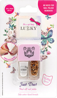 Lukky Just Duet 2-in-1 Peel-Off Nail Polish 7ml (Metallic Pink)