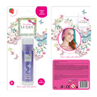 Lukky Hair Chalk with Glitter Strawberry Flavor (Purple)