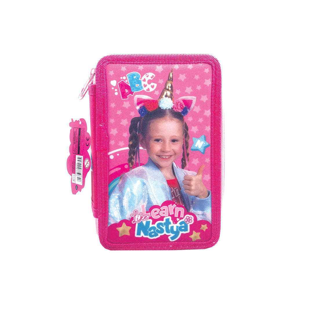 Like Nastya 3 Zippers Pencil Case