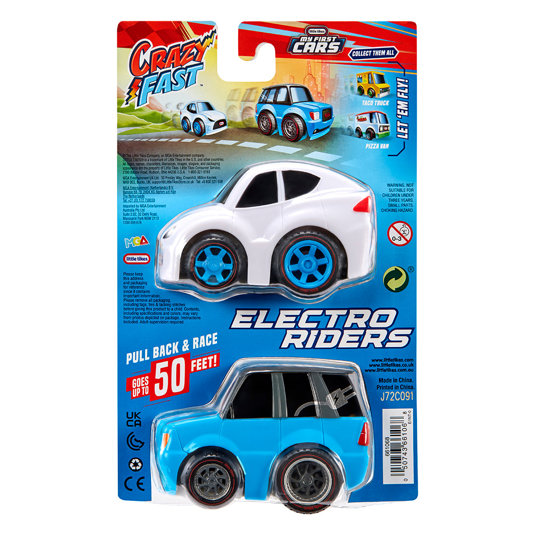Little Tikes Crazy Fast Pull Car 2pk E-Speeders (S2)