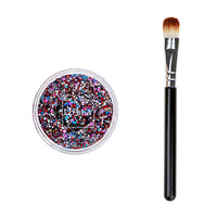 Lukky Body Glitter Gel with Brush (25 ml) (Color Mix)