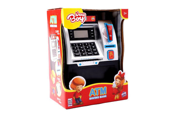 نيوبوي جهاز الصرّاف الآلي
 "ادخر نقودك ثم اسحبها" (أسود)