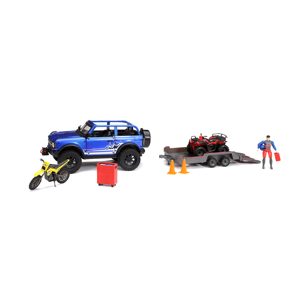New Bright FW Heavy Metal Playset with Trailer