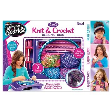 Shimmer n Sparkle 2-in-1 Knit & Crochet Creations Studio