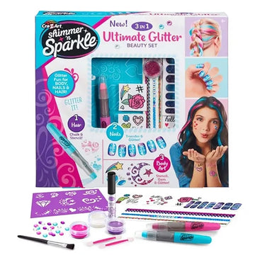 Shimmer n Sparkle 3-in-1 Ultimate Glitter Beauty Set