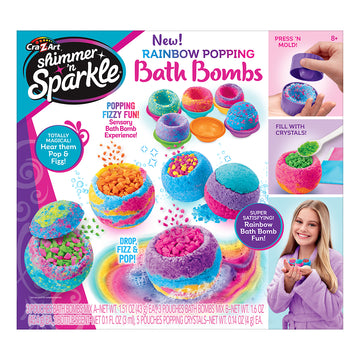Shimmer n Sparkle Rainbow Popping Bath Bombs
