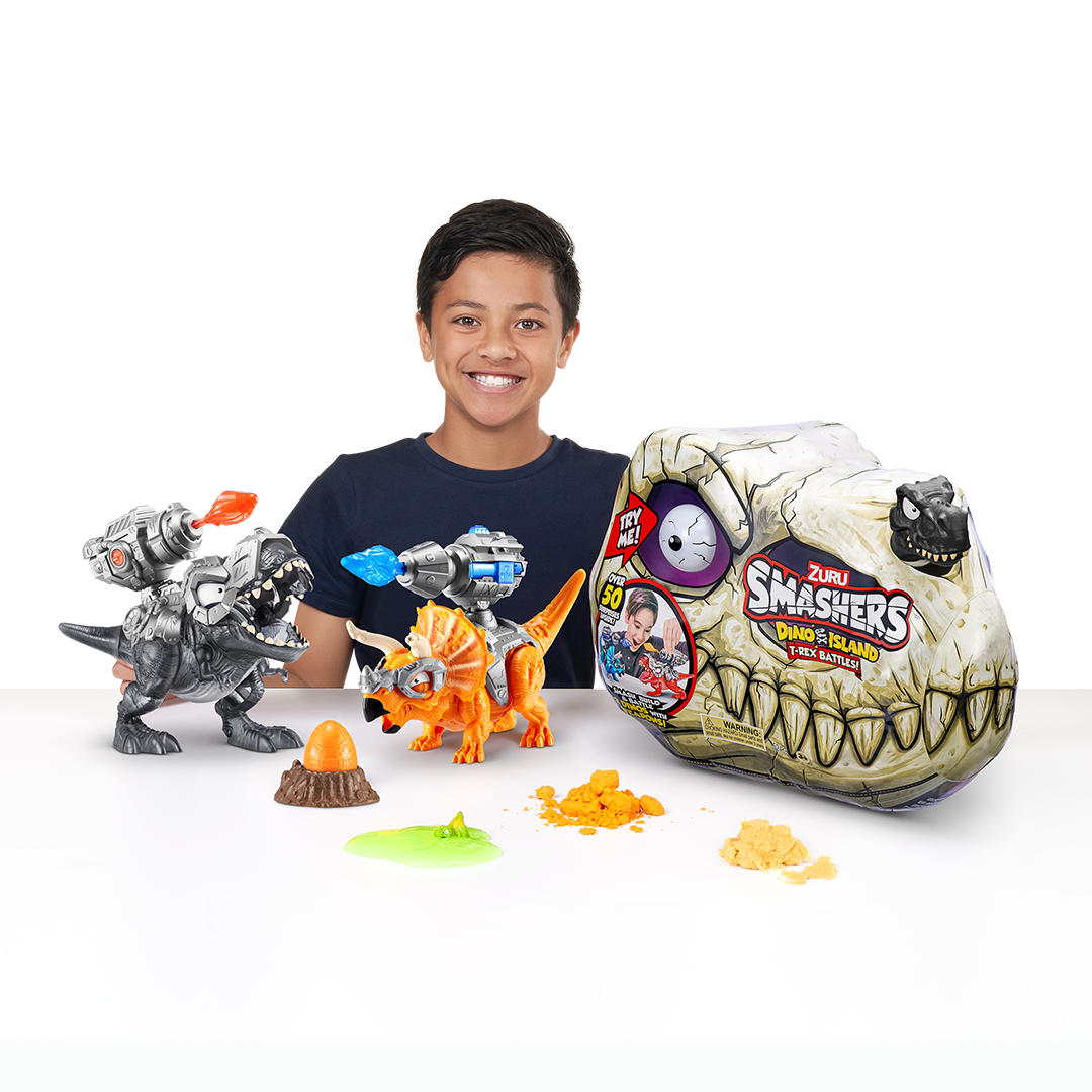Smashers Dino Island T-Rex Battles Playset