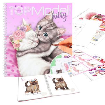 TOPModel Create Your TM Kitty Colouring Book