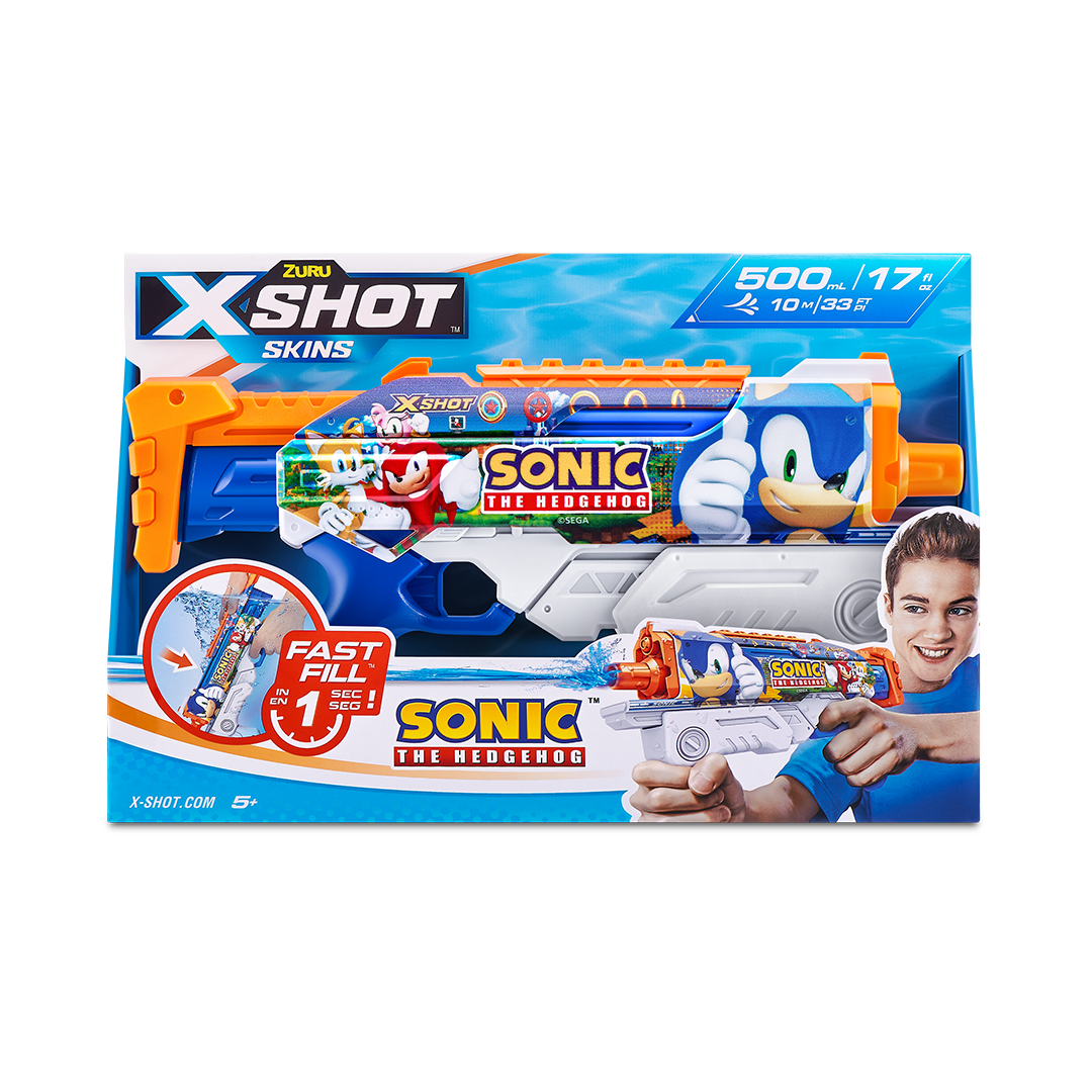 X-Shot Skins Sonic The Hedgehog Fast Fill Water Blaster