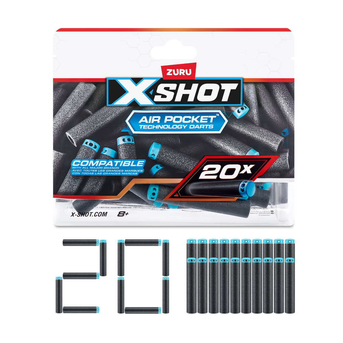 X-Shot Excel Refill Darts 20pcs