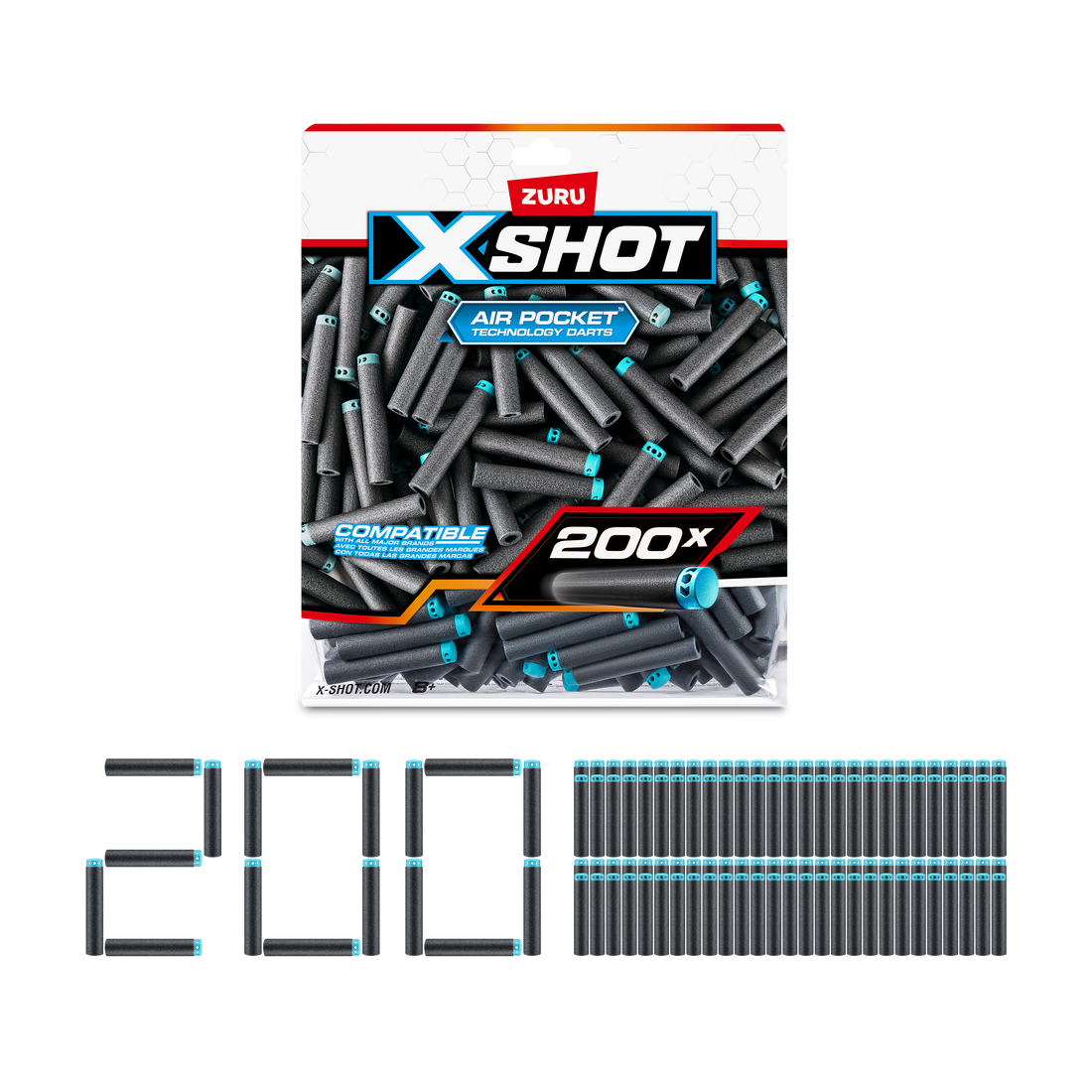 X-Shot Excel Refill Darts 200pcs