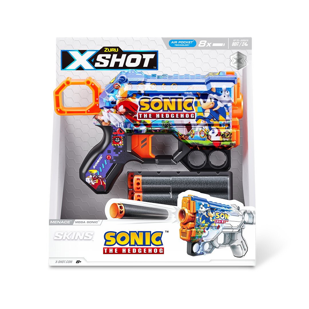 X-Shot Skins Menace Sonic The Hedgehog (8 Darts)
