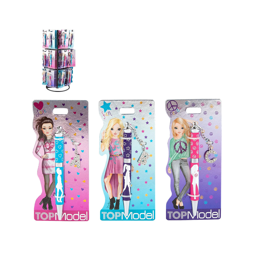 توب موديل قلم صغير مع حرف أبجدية.