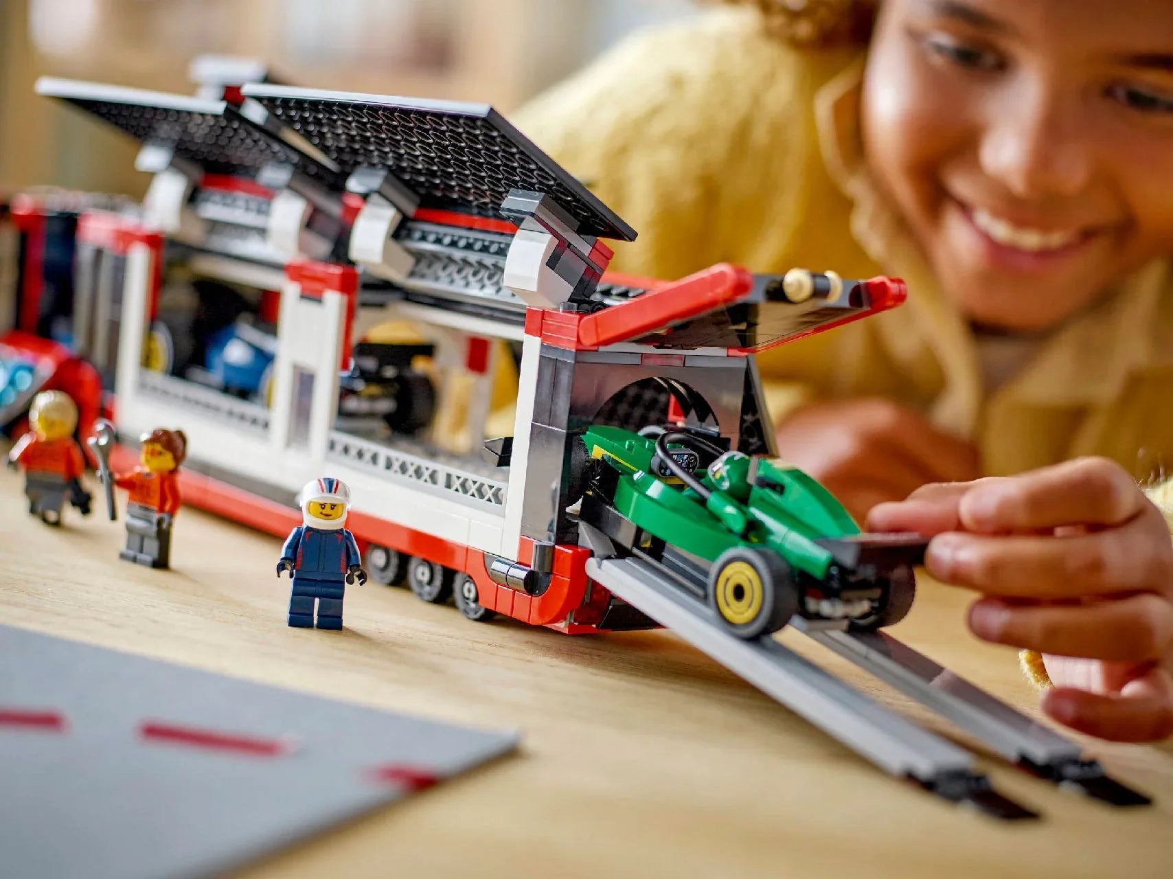 LEGO® F1® Truck with RB20 & AMR24 F1® Cars