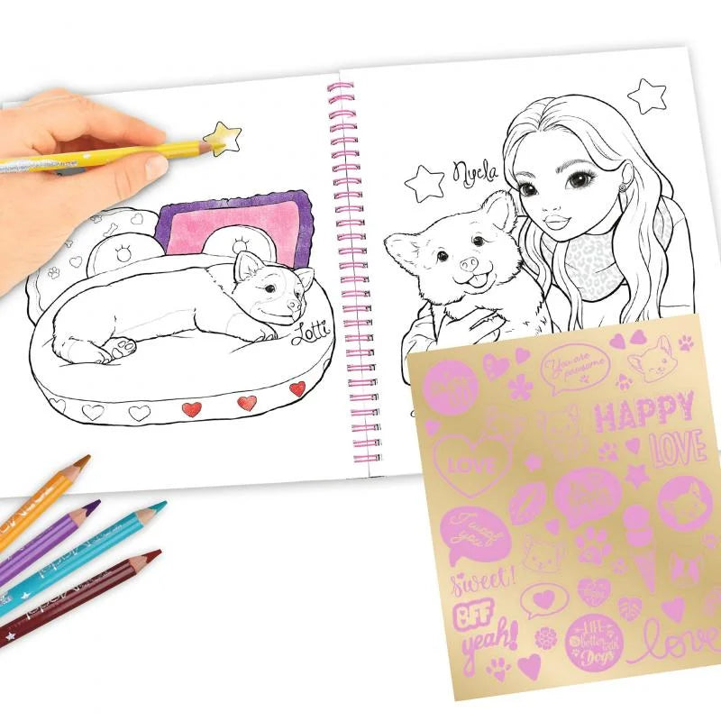 TOPModel Corgi Colouring Book