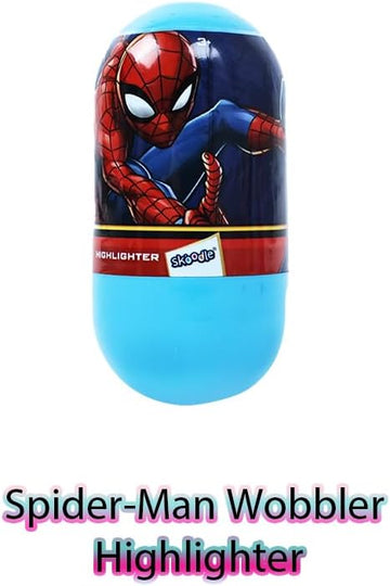 Marvel Spider-Man Wobbler Highlighter with Backer Card | Draw, Wobble & Spin