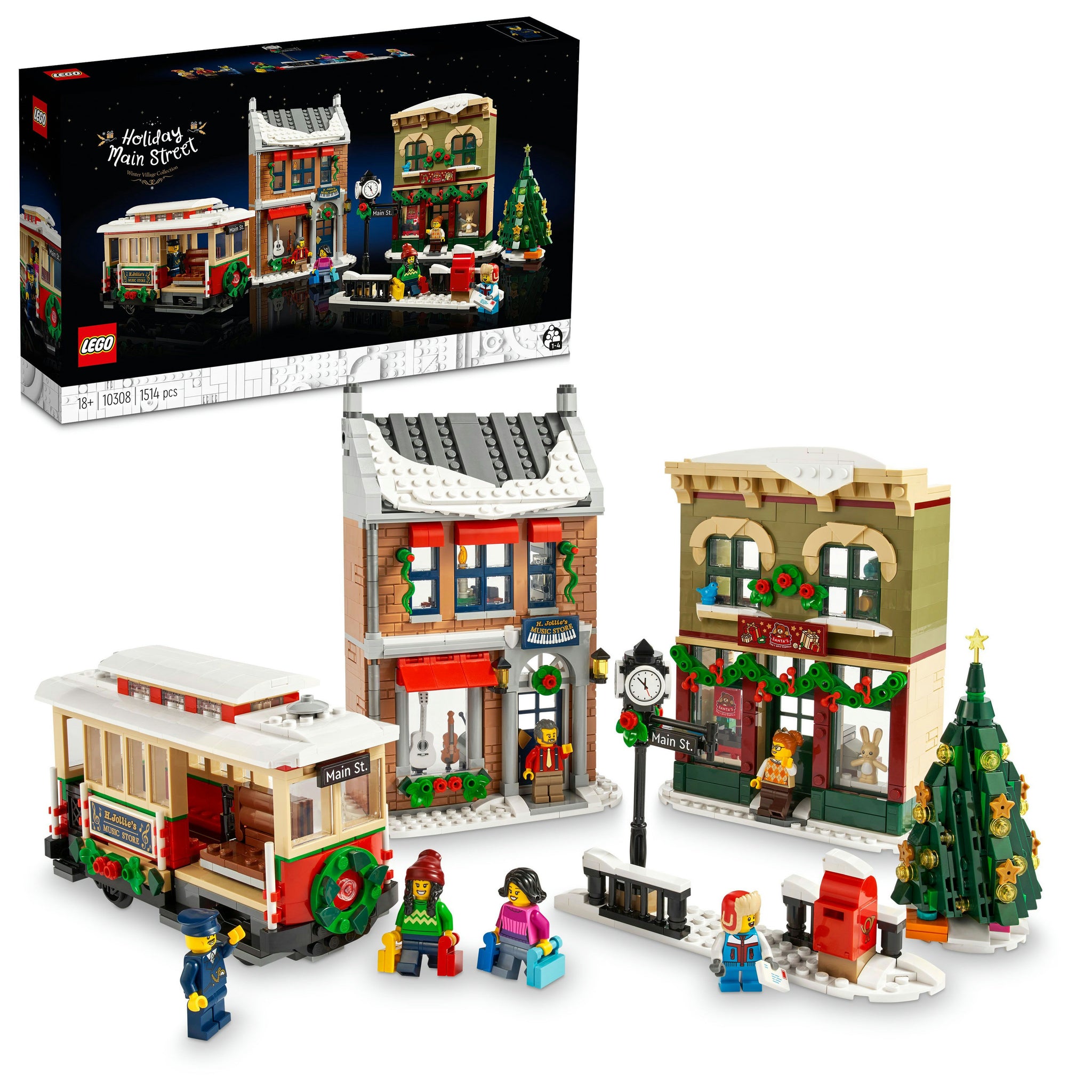 LEGO® Holiday Main Street 10308 Building Kit for Adults and Families (1,514 Pieces)