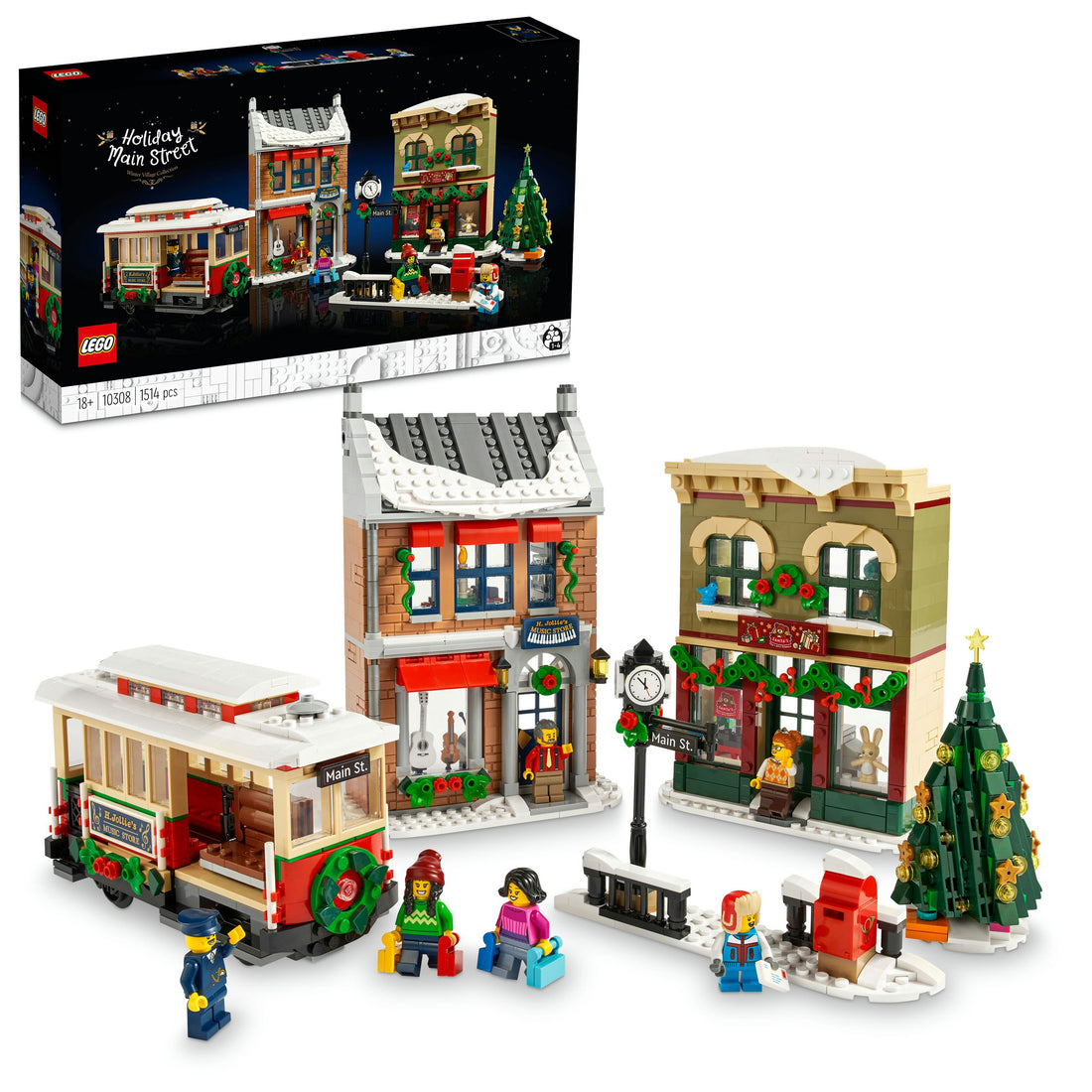 LEGO® Holiday Main Street 10308 Building Kit for Adults and Families (1,514 Pieces)