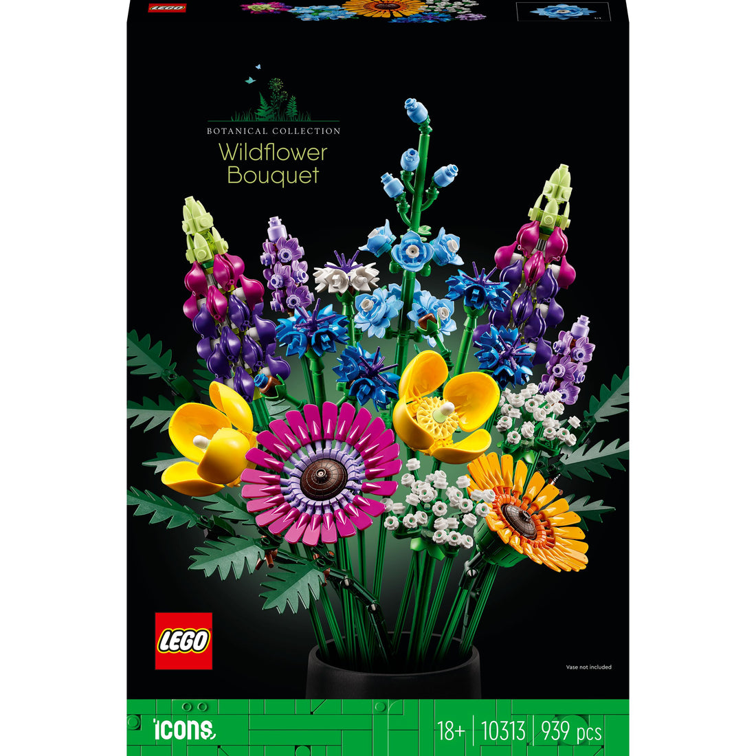 مجموعة بناء باقة الزهور البرّية 10313 من LEGO® Icons (939 قطعة)