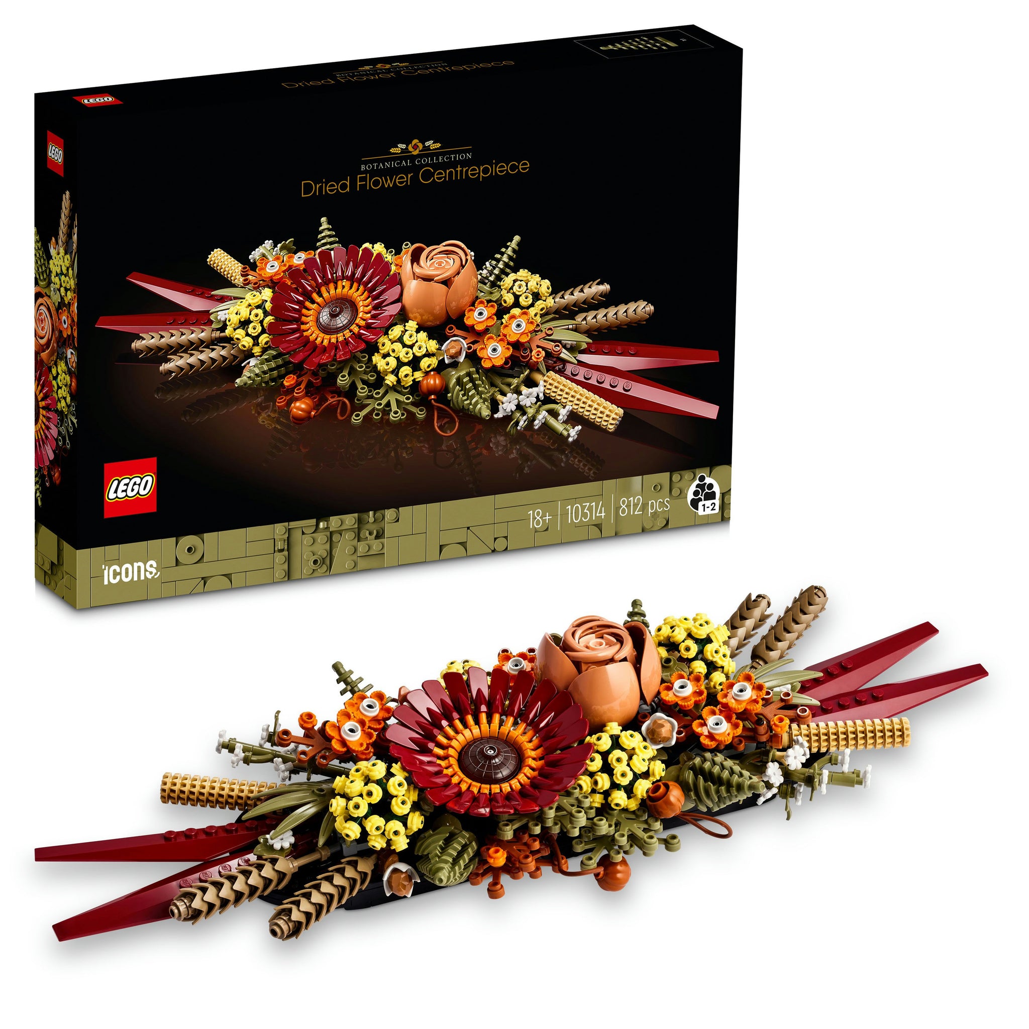 LEGO® Icons Dried Flower Centrepiece 10314 Building Kit (812 Pieces)