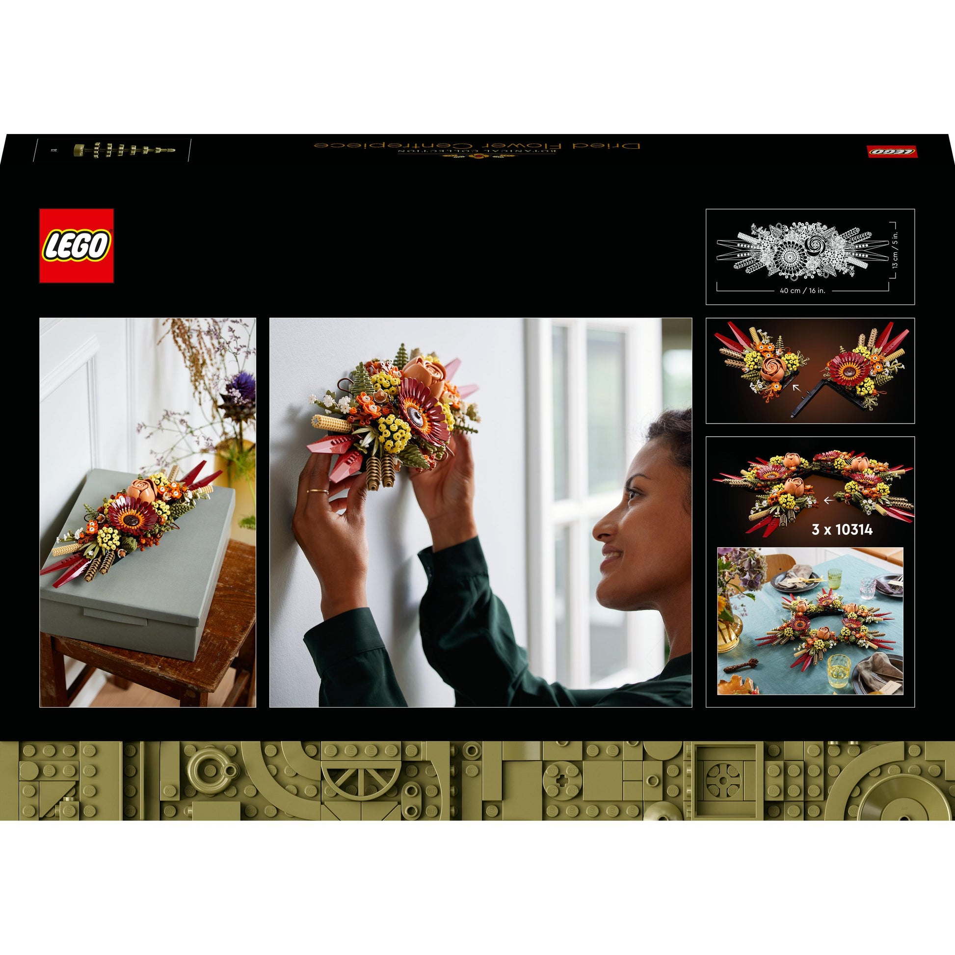 LEGO® Icons Dried Flower Centrepiece 10314 Building Kit (812 Pieces)