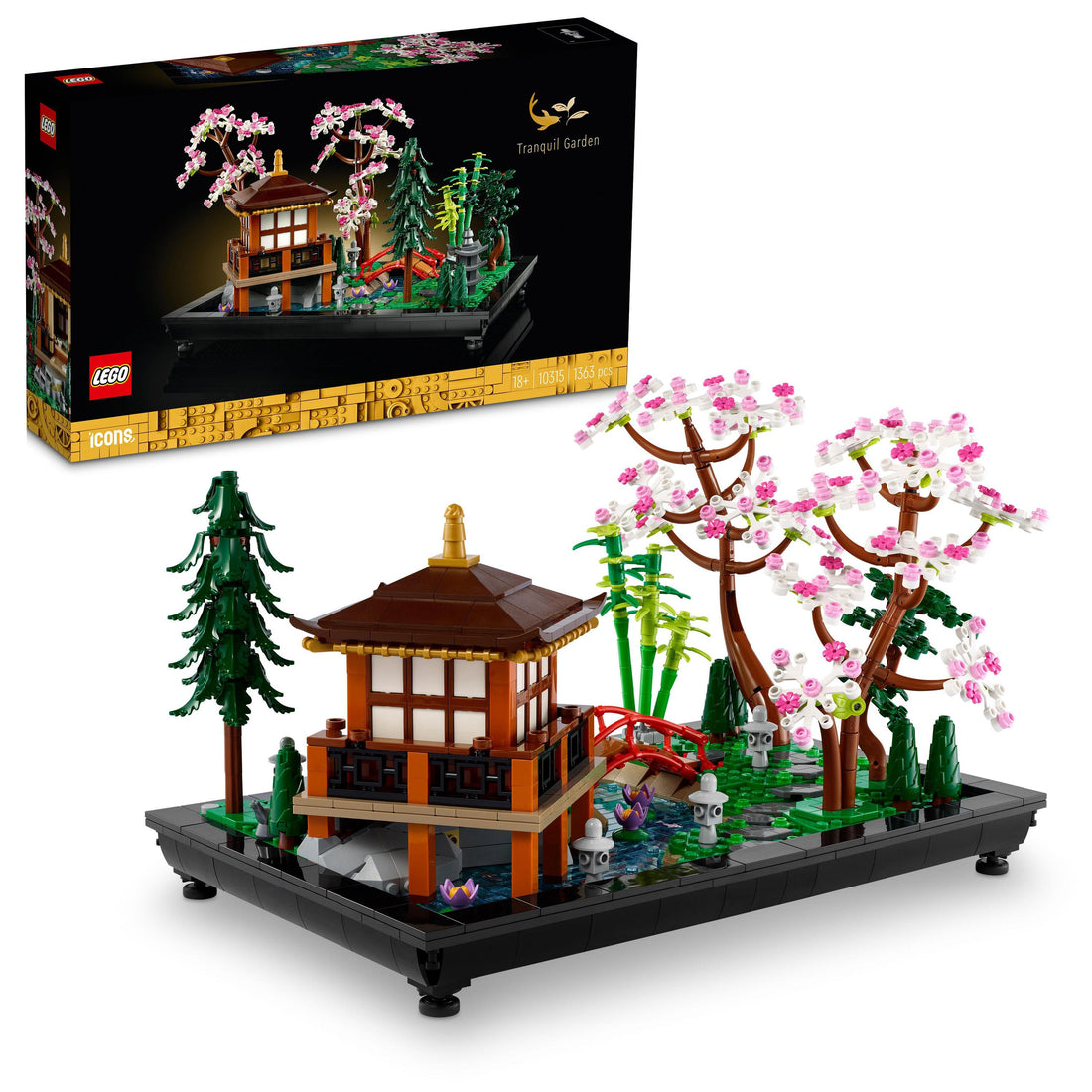 مجموعة بناء الحديقة الهادئة 10315 للبالغين من LEGO® Icons (1363 قطعة)