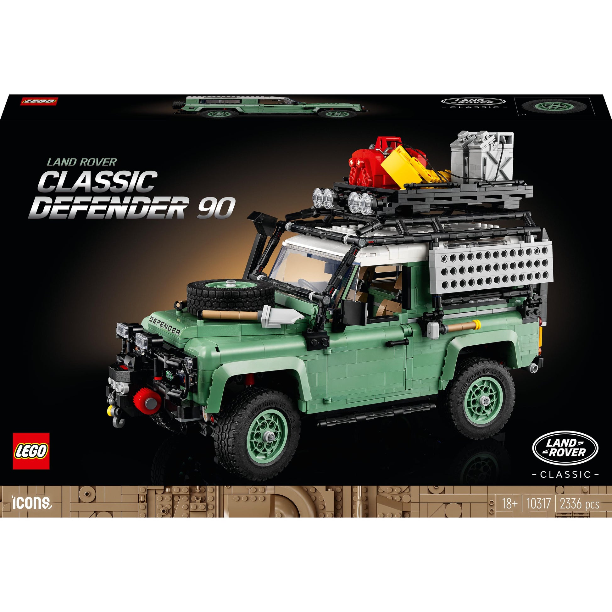LEGO® Icons Land Rover Classic Defender 90 10317 Building Kit (2,336 Pieces)