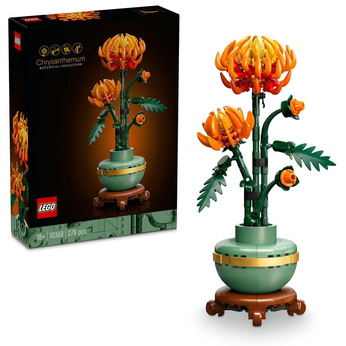 مجموعة بناء ديكور زهرة الأقحوان 10368 من LEGO® Icons