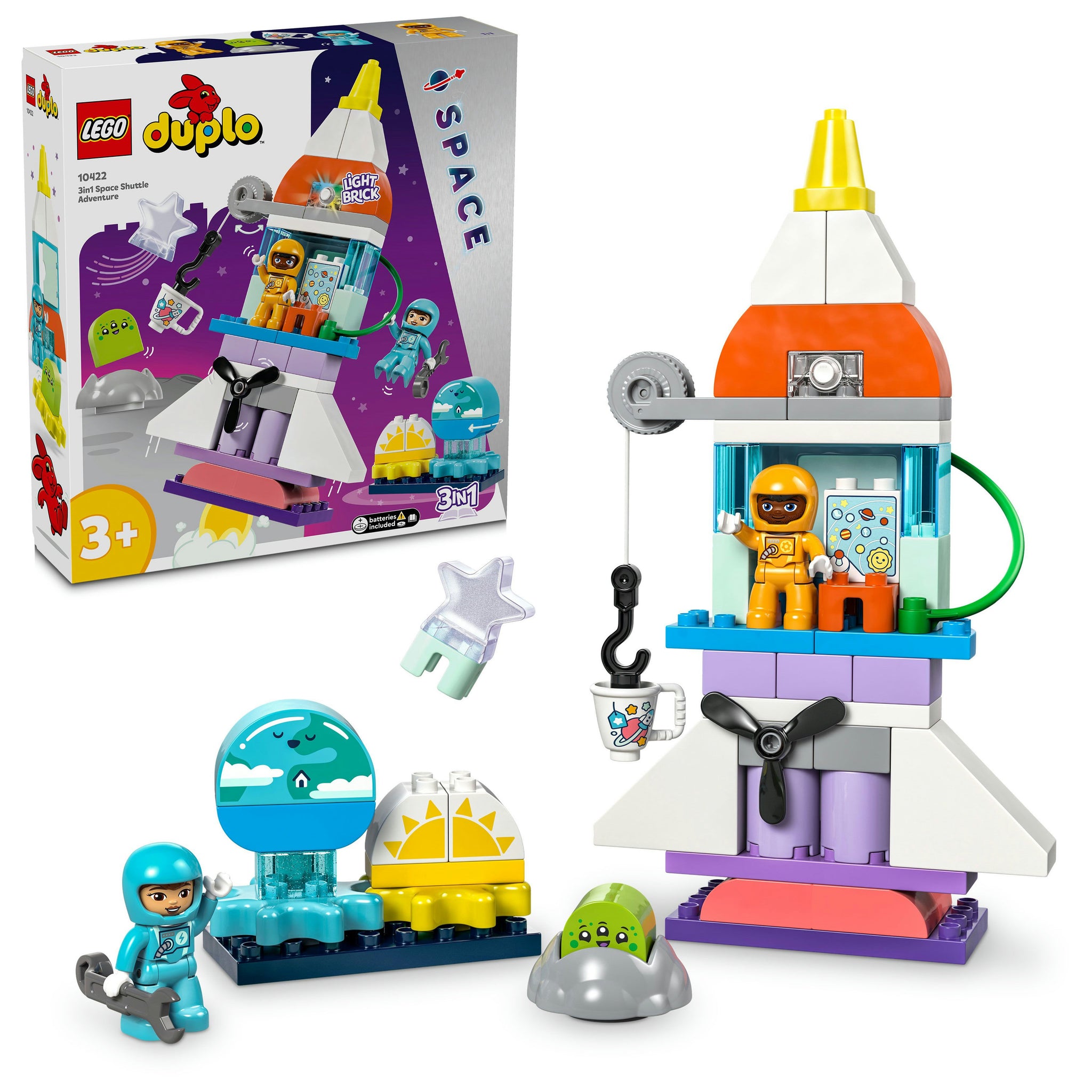 لعبة مغامرة مكوك الفضاء 3 في 1 (10422) من LEGO® DUPLO®‎