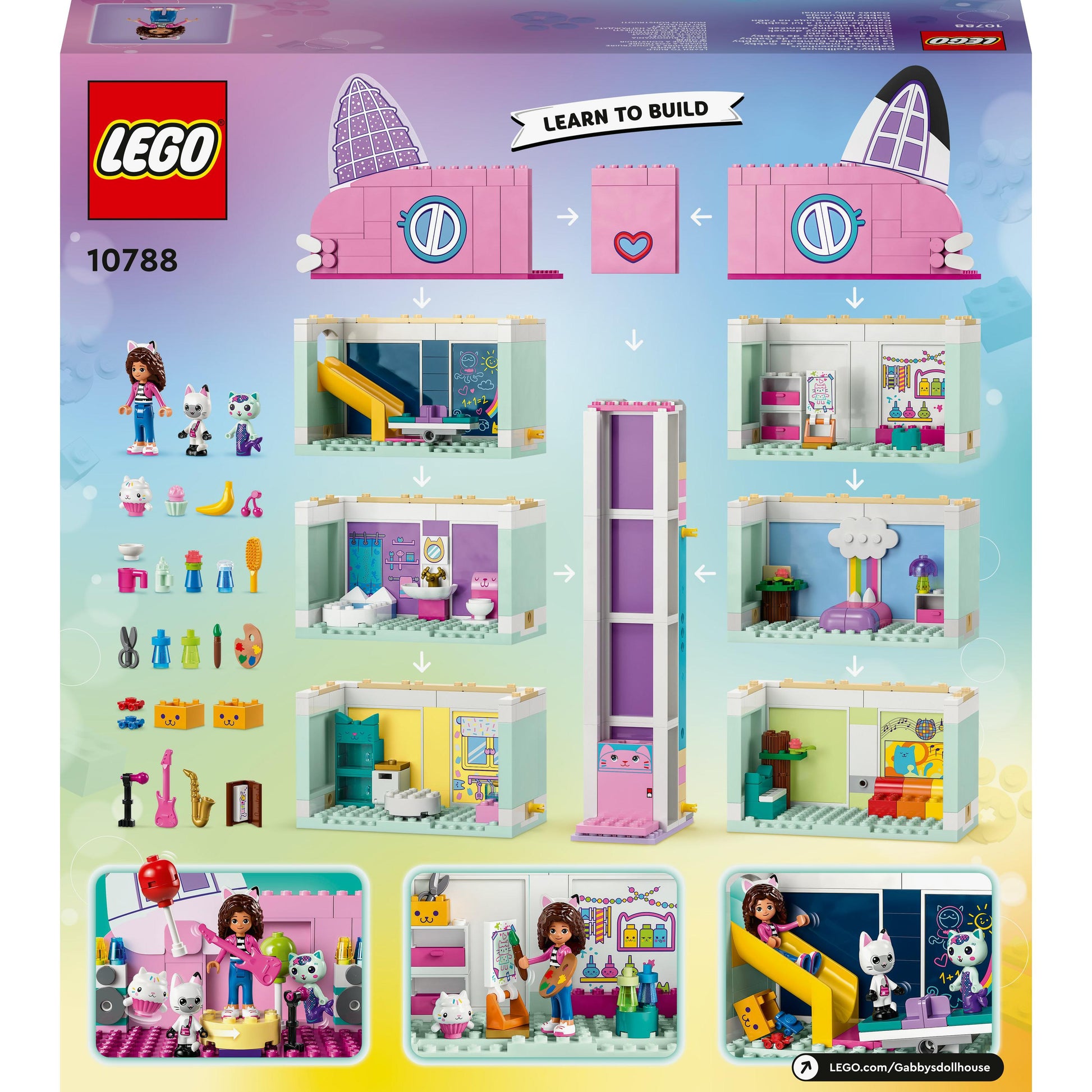 LEGO® Gabby’s Dollhouse 10788 Building Toy Set (498 Pieces)