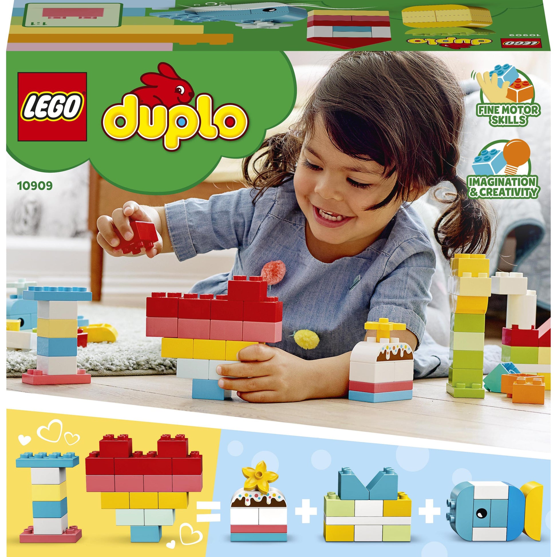 LEGO® DUPLO® Classic Heart Box 10909 Building Toy Set (80 Pieces)