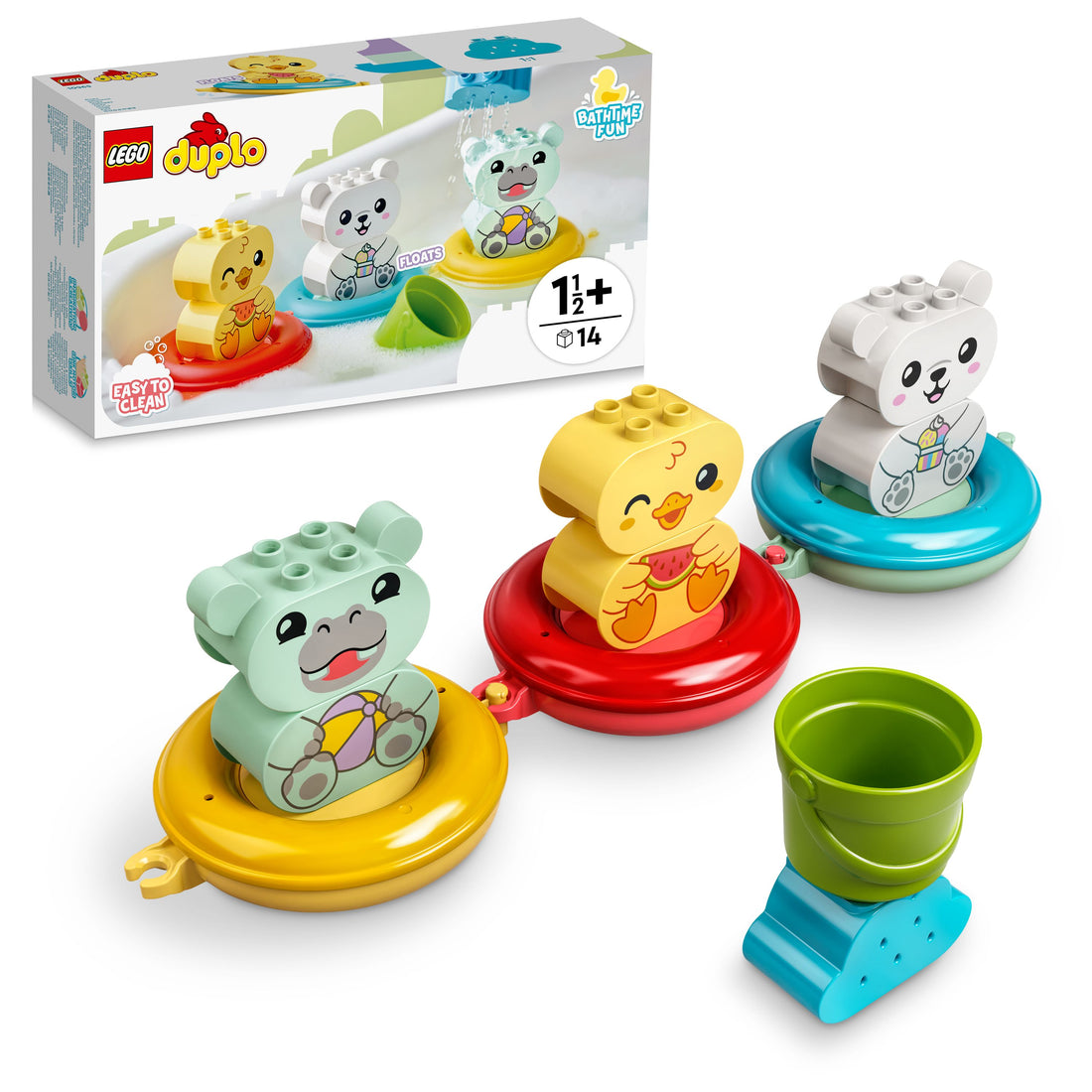 مرح وقت استحمامي الأول من LEGO® DUPLO®: قطار الحيوانات Animal Train العائم 10965 (14 قطعة)